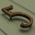 Premium Floating Engraved House Numbers in Heritage Finish Modern Brass Door Numbers Signage Plaque Street Home Address Numbers