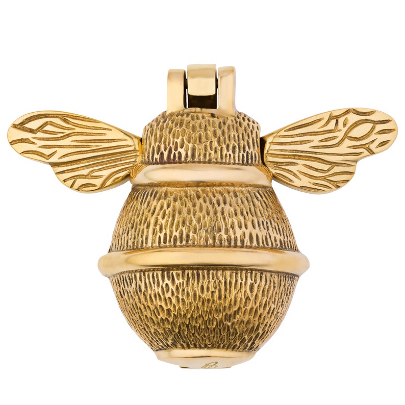 Bee door knocker by brass bee