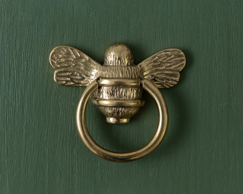Bee Ring Drawer Pulls Drawer Knob Bee Drawer Handle Solid Brass Bee Cabinet knob Cupboards Doors Cabinets & Drawers wardrobe image 4