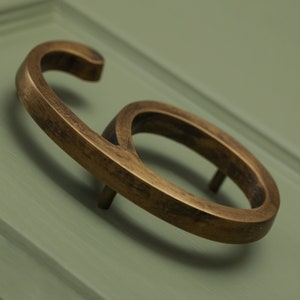 Premium Floating Plain House Numbers in Heritage Finish 0-9 Modern Brass Door Numbers Signage Plaque Street Home Address Numbers
