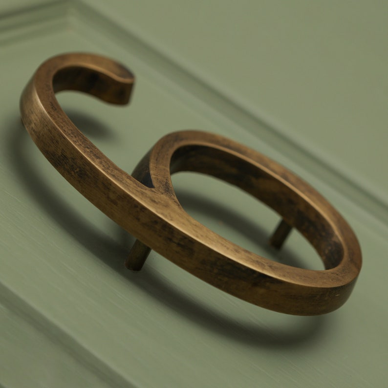 Premium Floating Plain House Numbers in Heritage Finish 0-9 Modern Brass Door Numbers Signage Plaque Street Home Address Numbers