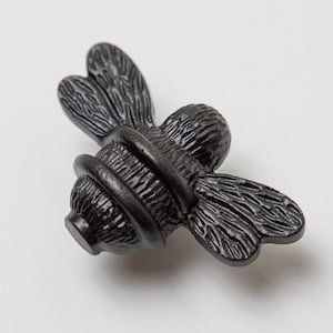 Solid Brass Bee Drawer Knob | Black Cabinet Handle