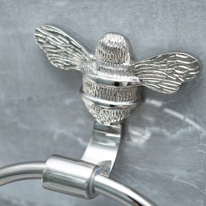 Brass bee Toilet Roll holder - Toilet stand, roll holder, towel ring, toothbrush holder - Solid brass bathroom toilet tissue holder