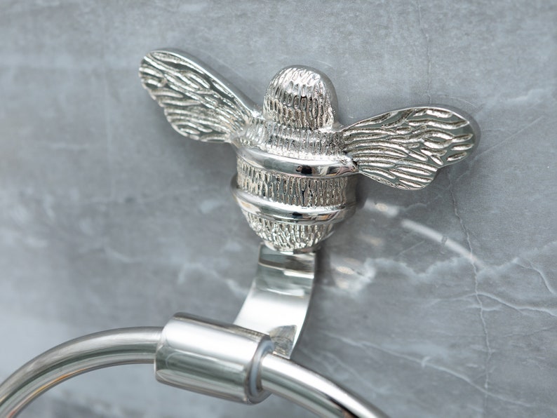 Brass bee Toilet Roll holder - Toilet stand, roll holder, towel ring, toothbrush holder - Solid brass bathroom toilet tissue holder