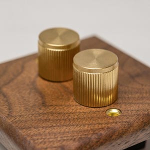 Dimmer Switch With Brass Knob Black Walnut Wood Rotary Dimming Switch For Home Light 200 250v~p138945731