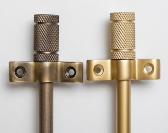 Knurled Stair Rods | Stainless Steel with Piston Finials