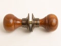 Set of 2 Plain Rosewood Door Knobs | Brass and Mortice Rim Lock Handles | Sold as Pair | Antique Door Knobs | Thumbturns & Latches