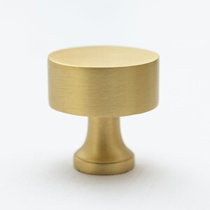 Solid Brass Round Plain Knob | Pull Handles & Knobs | Kitchen handles  | Bedroom Furniture - Solid Brass Cabinet pulls