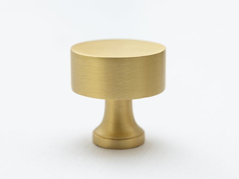 Solid Brass Round Plain Knob | Pull Handles & Knobs | Kitchen handles  | Bedroom Furniture - Solid Brass Cabinet pulls
