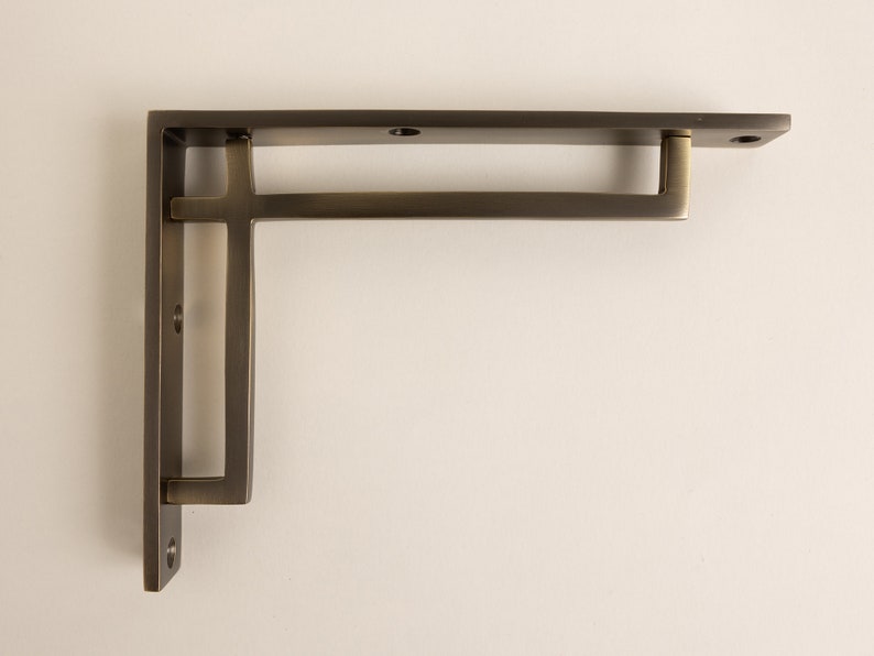 Art Deco Solid Brass Shelf Bracket | Heavy Cast Design (sold ...