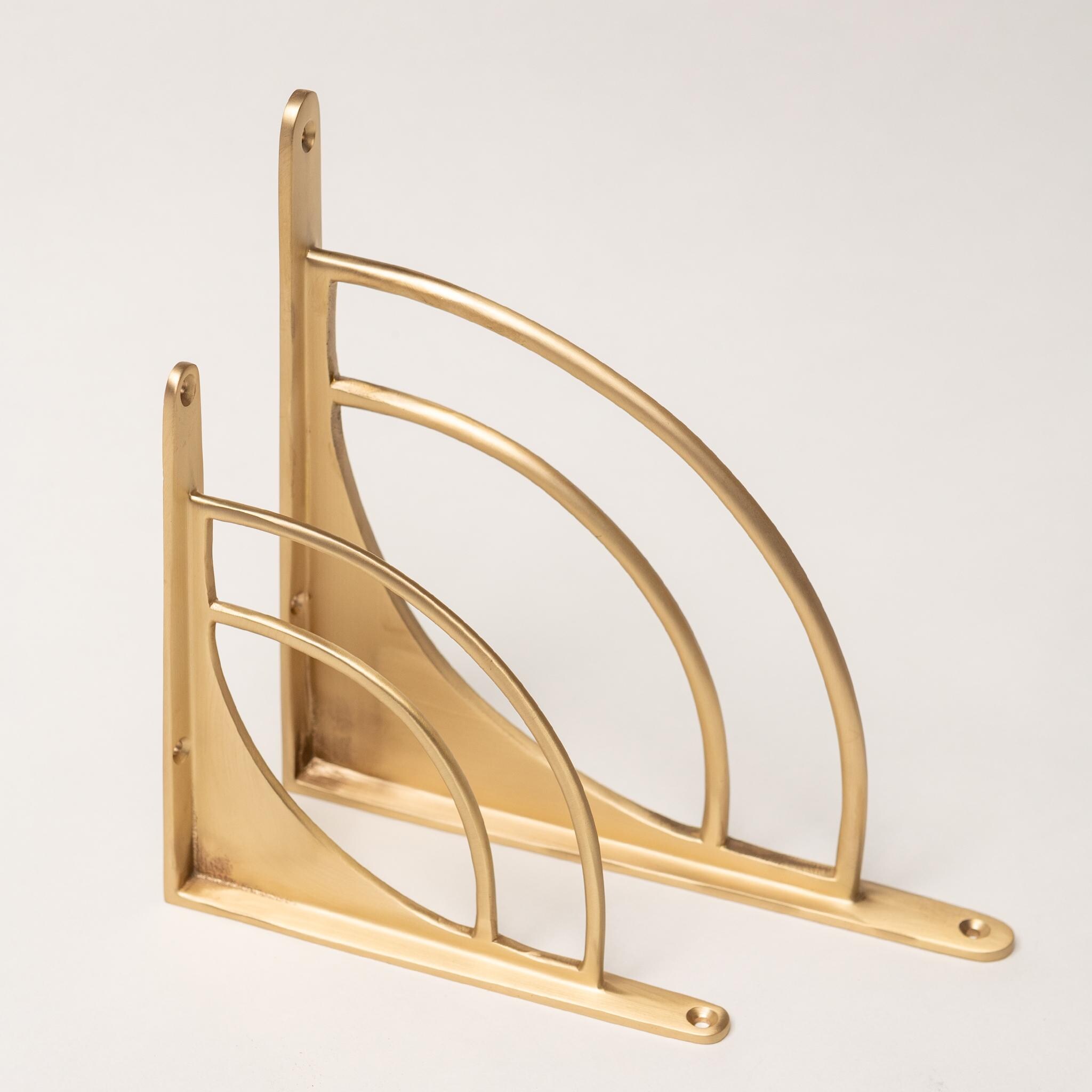 Solid Brass Castle Shelf Bracket | Heavy Duty Shelving | 3 Finishes ...