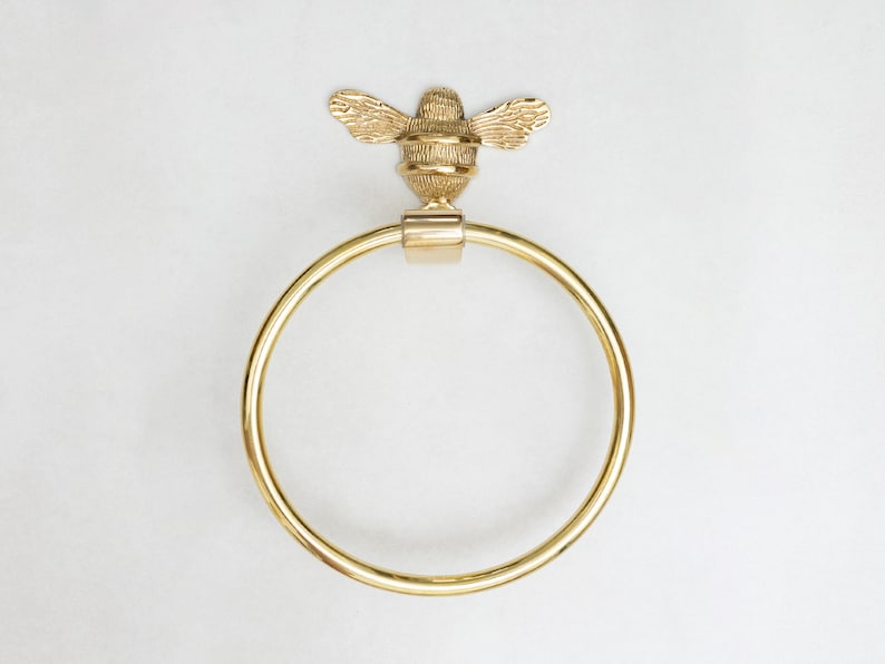 Brass bee Toilet Roll holder - Toilet stand, roll holder, towel ring, toothbrush holder - Solid brass bathroom toilet tissue holder