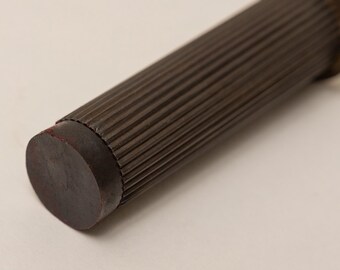 Solid Brass Straight Knurled Door Stop – Antique Finish, Vintage Style Home Decor