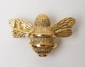 Solid Brass Bumble Bee Drawer Knob | Quirky Furniture Handle