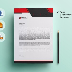 Plantilla de membrete / Membrete comercial / Membrete imprimible / Plantilla de membrete comercial / Descarga instantánea