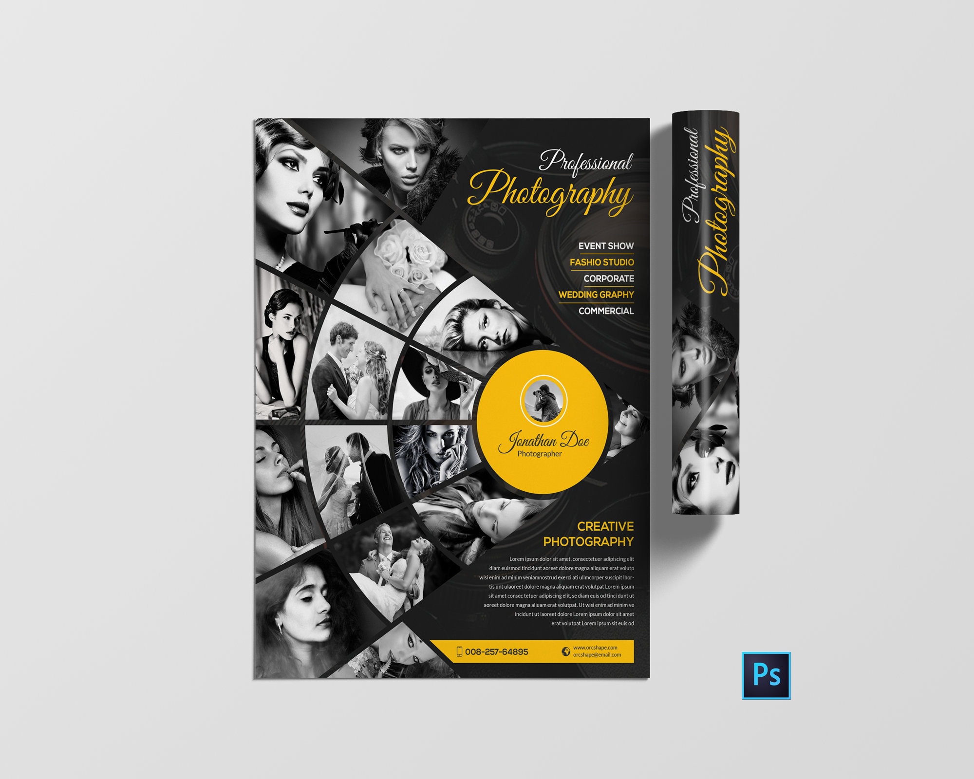Photography Flyer Template | Photoshop Flyer Template | Photography Marketing Flyer | Photo Studio Flyer Template | Digital Download