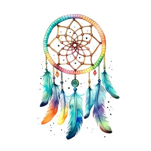 Clipart di Dream Catcher dell'acquerello, Clipart di Dream Catcher, JPG di alta qualità, Clipart dell'acquerello, Download digitale-uso commerciale