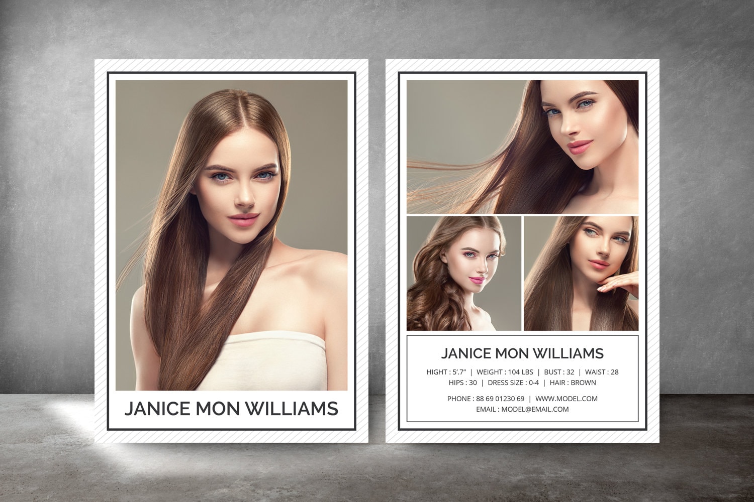 Modeling Comp Card Fashion Model Comp Card Comp Card  Etsy For Download Comp Card Template