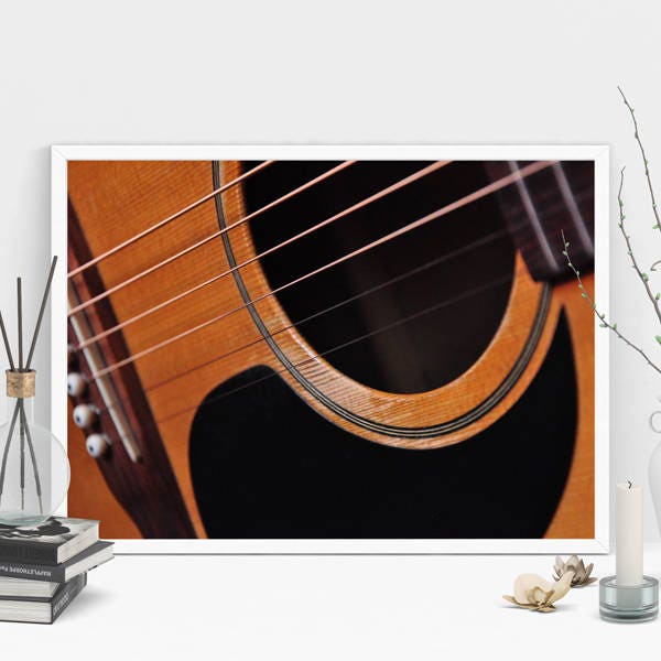 Guitar Photography Print, Wall Art, Color Print, Printable Art, Instant Digital Download Print