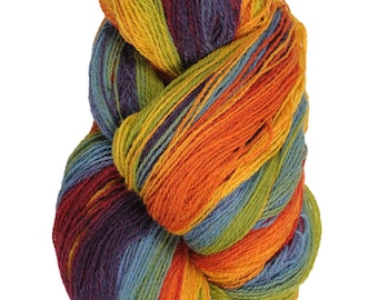 Kauni EQ knitting wool, knitting yarn Kauni, multicoloured, rainbow
