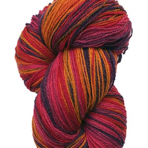 Kauni EGL knitting wool yarn orange red pink multicolour image 1
