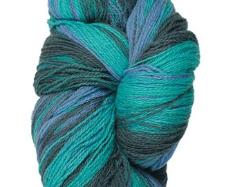Kauni EZ stickat ullgarn - turkos - lila