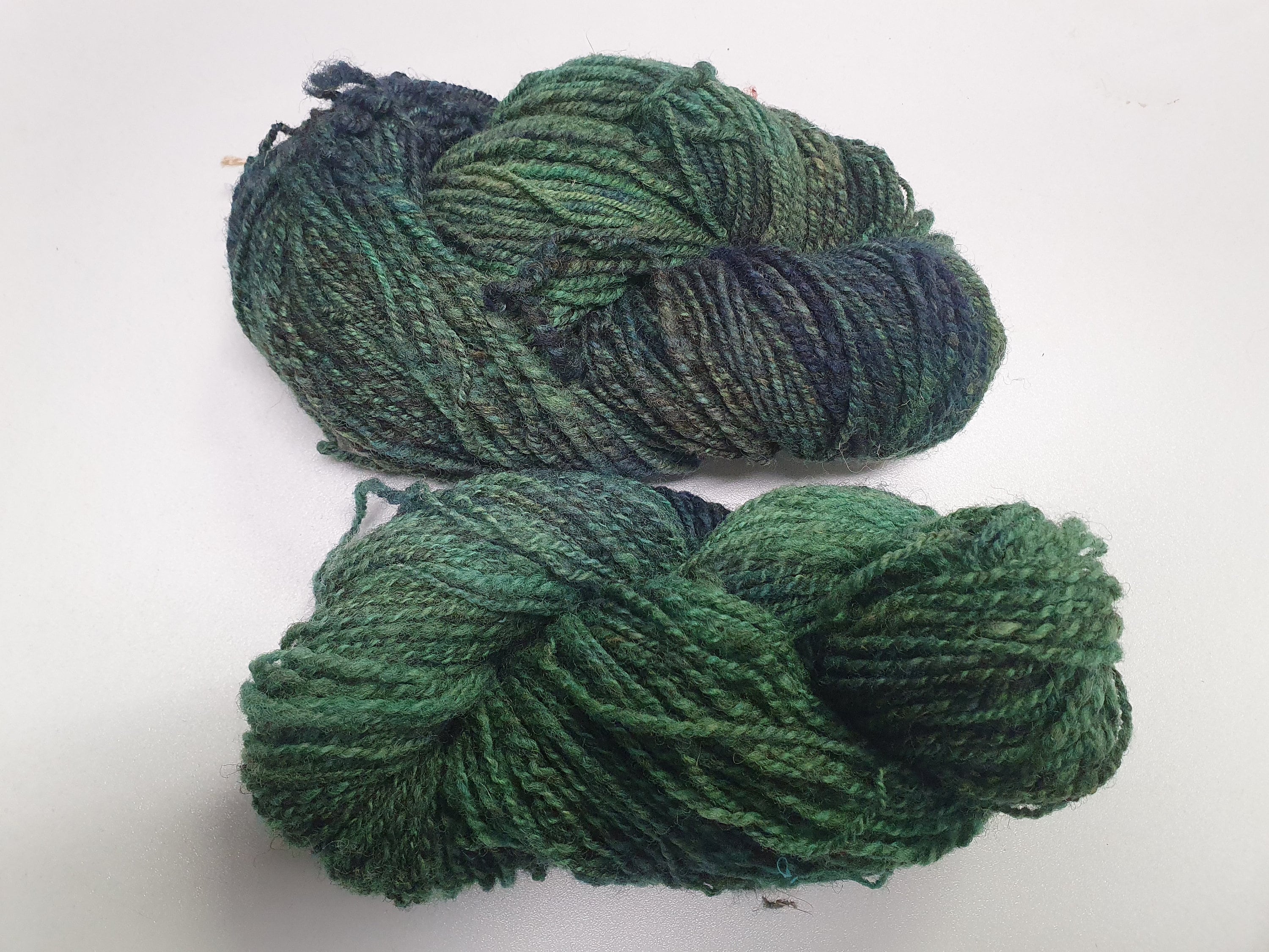 100gr Colorful Yarn, Multi Color Yarn in Dark Blue, Grey and Green 