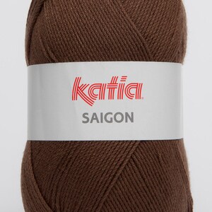 May include: A ball of brown Katia Saigon yarn.