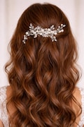 Crystal Pearl Wedding Hair Comb: Decorative Silver Bridal Hairpiece