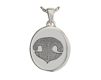 Cremation Jewelry Pet Loss Sterling Silver Nose Print Cremation Ash Urn Statement Ring