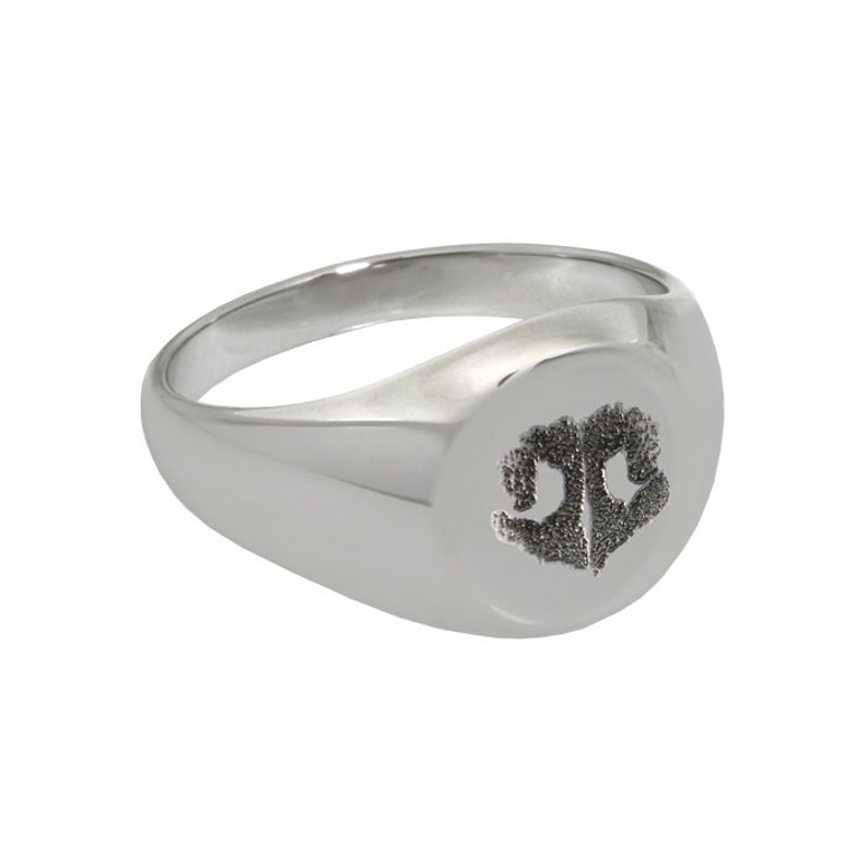 Cremation Jewelry Pet Loss Sterling Silver Nose Print Cremation Ash Urn Statement Ring