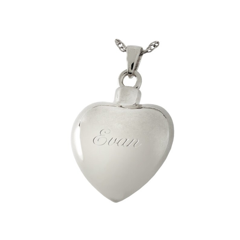 Remembrance Pendant Sterling Silver or 14K Gold Plated Charm Jewelry Beautiful Heart Cremation Ash Urn Necklace