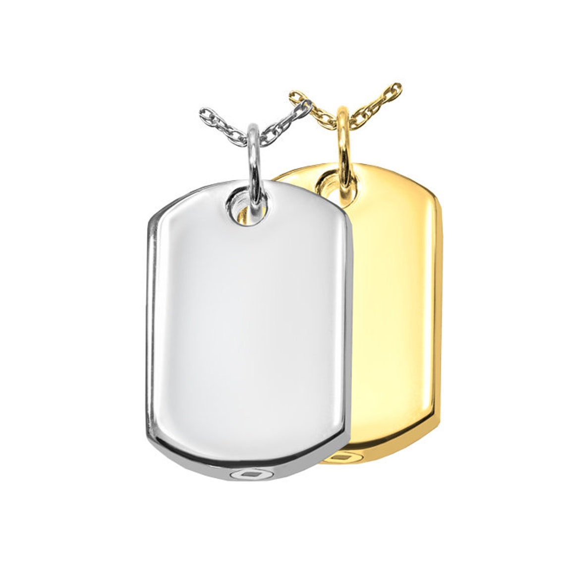 Dog Tag Cremation Ash Urn Necklace Sterling Silver or 14K Etsy