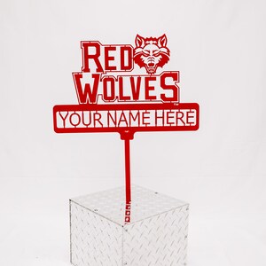 Red Wolves Yard Sign - 1 Line of Text - Etsy
