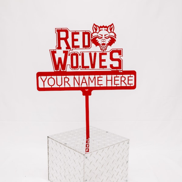 Red Wolves Yard Sign - 1 Line of Text