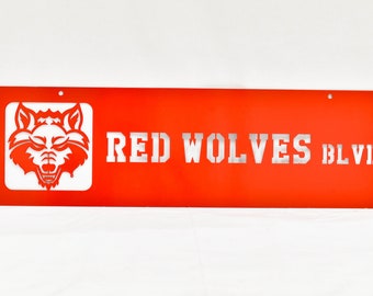 Red Wolves BLVD Sign