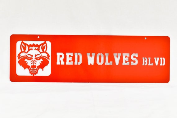 Red Wolves BLVD Sign | Etsy