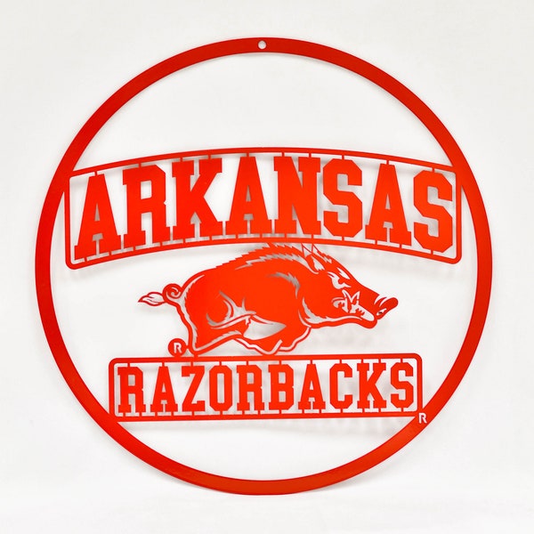 Arkansas Razorbacks Circle Wall Art