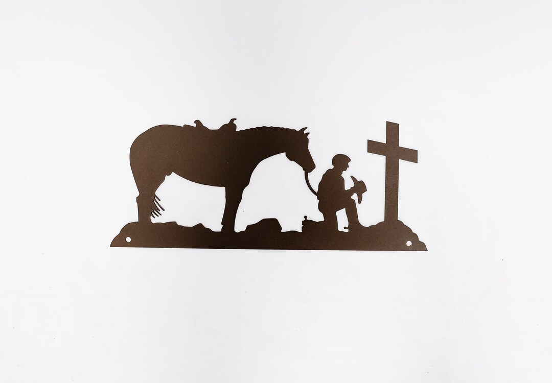 King Size 3 pc borrego Praying Cowboy Design. 