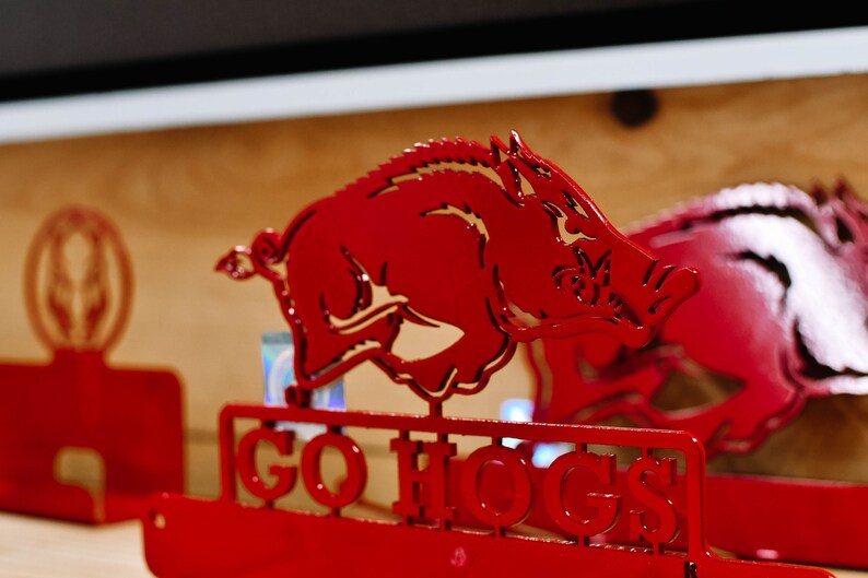 Let's Go Hogs Razorbacks Razorback Go Hogs Key Rack - Etsy
