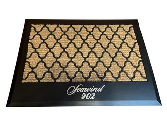 Custom Engraved Doormat Holder with Doormat