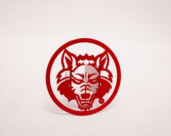 Red Wolf Hitch Cover