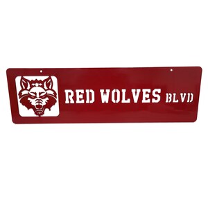 Red Wolves BLVD Sign - Etsy