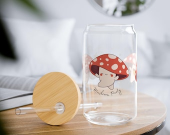 Mushroom-themed Sipper Glass | Cute Glass Tumbler | Eco-friendly Drinking Jar | Fun Gift for Kids | Perfect for Parties, Picnics, and [...]