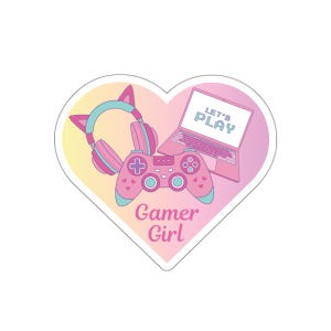 Gamer Girl Vinyl Sticker