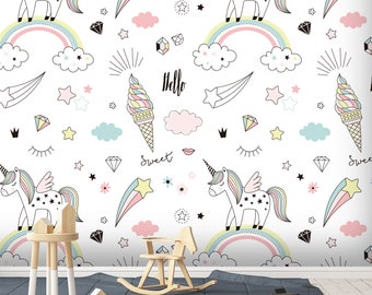 unicorn wallpaper etsy