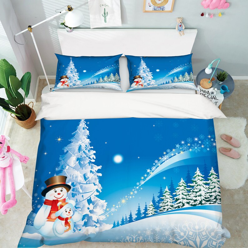 3d 025 Xmas Bedding Bed Pillowcases Quilt Duvet Image 0