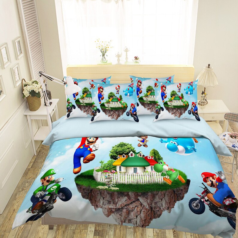 3d Super Mario 156 Bedding Bed Pillowcases Quilt Duvet Cover Image 0