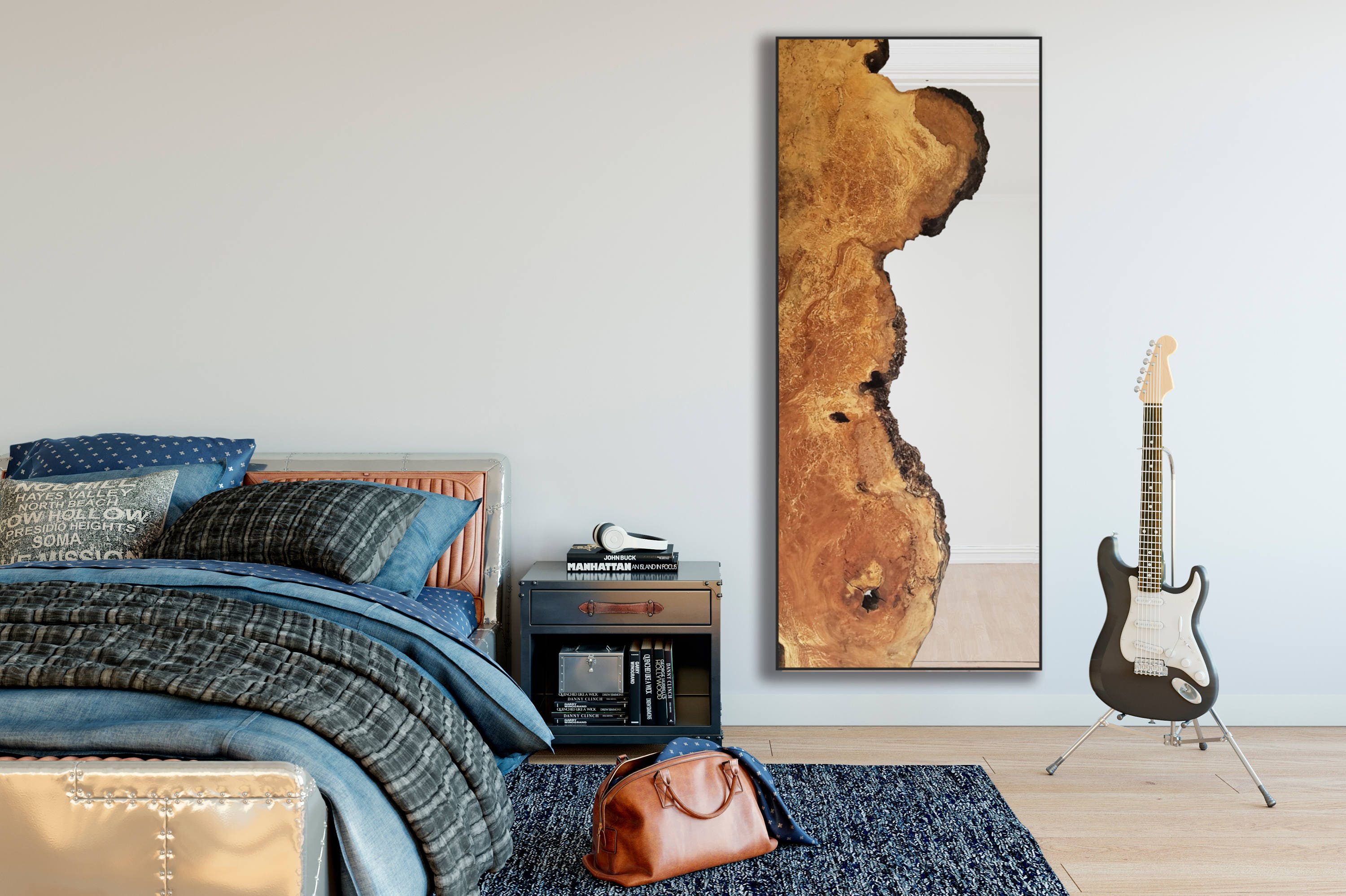 VINCE Large Live Edge Rectangle Wall Mirror and Wood Art | Etsy