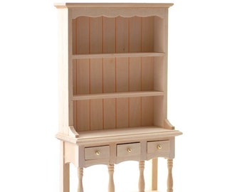 Bare Wood 3 Drawer Dresser for 12th Scale Dolls House